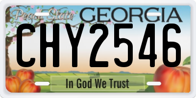 GA license plate CHY2546