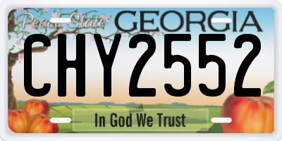 GA license plate CHY2552