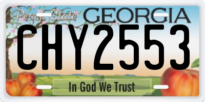 GA license plate CHY2553