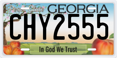 GA license plate CHY2555