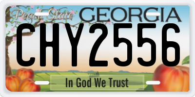 GA license plate CHY2556