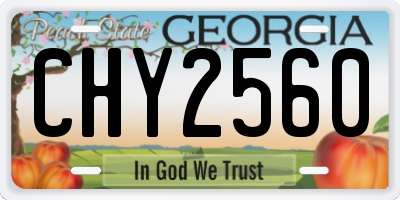 GA license plate CHY2560