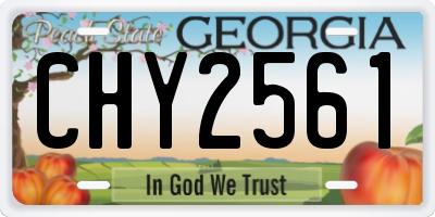 GA license plate CHY2561