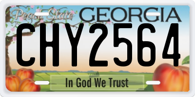 GA license plate CHY2564