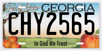 GA license plate CHY2565