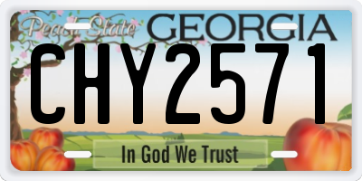 GA license plate CHY2571