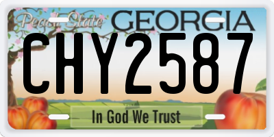 GA license plate CHY2587