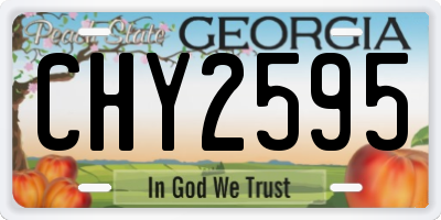 GA license plate CHY2595