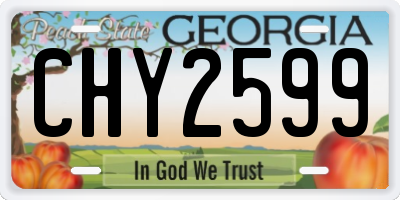 GA license plate CHY2599