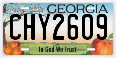 GA license plate CHY2609