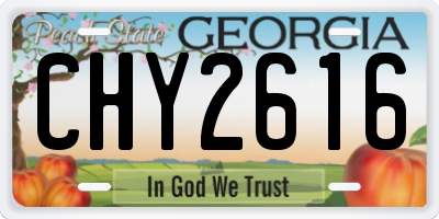 GA license plate CHY2616