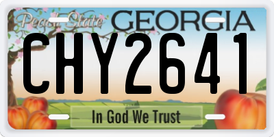 GA license plate CHY2641