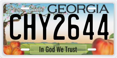 GA license plate CHY2644