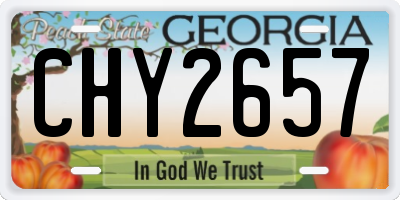 GA license plate CHY2657