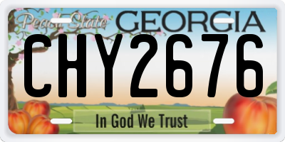GA license plate CHY2676