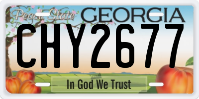 GA license plate CHY2677