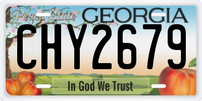 GA license plate CHY2679