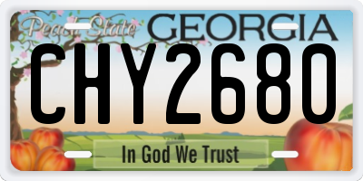 GA license plate CHY2680
