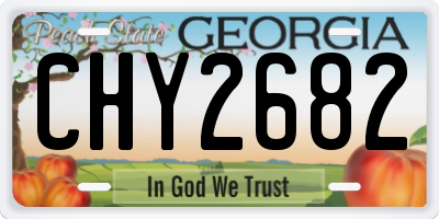 GA license plate CHY2682