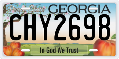 GA license plate CHY2698