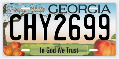GA license plate CHY2699