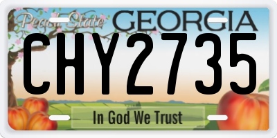 GA license plate CHY2735