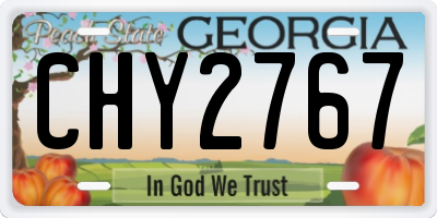 GA license plate CHY2767