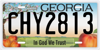 GA license plate CHY2813