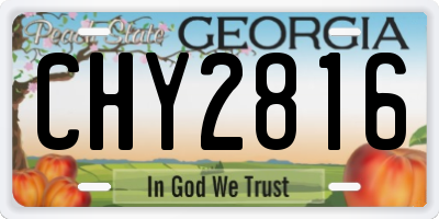 GA license plate CHY2816