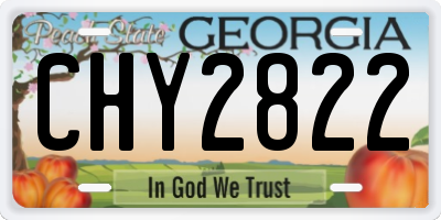 GA license plate CHY2822