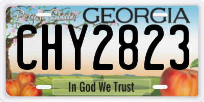 GA license plate CHY2823