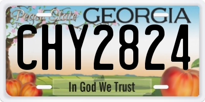 GA license plate CHY2824