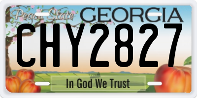 GA license plate CHY2827