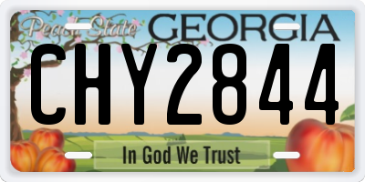 GA license plate CHY2844