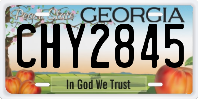 GA license plate CHY2845