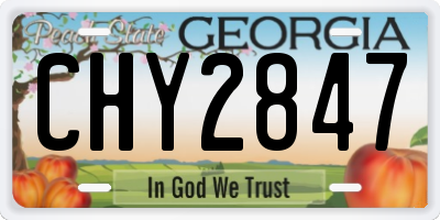 GA license plate CHY2847