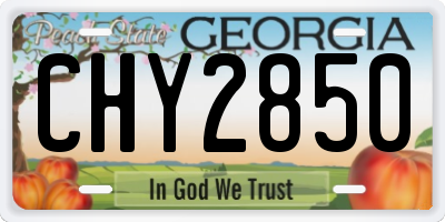 GA license plate CHY2850