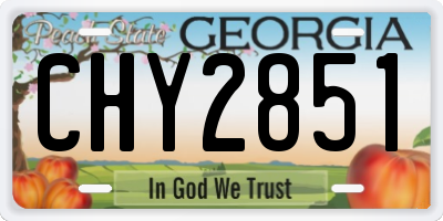 GA license plate CHY2851