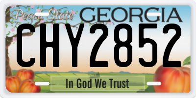 GA license plate CHY2852