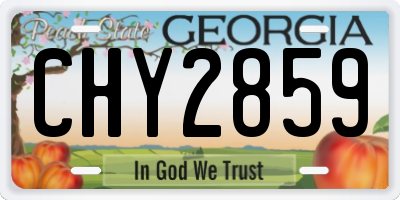 GA license plate CHY2859