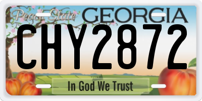 GA license plate CHY2872