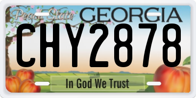 GA license plate CHY2878