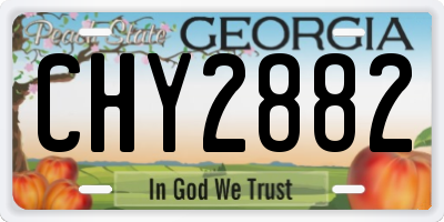 GA license plate CHY2882
