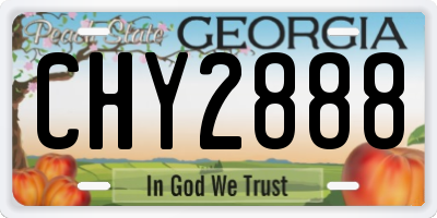GA license plate CHY2888