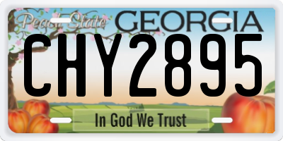 GA license plate CHY2895