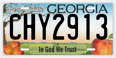 GA license plate CHY2913