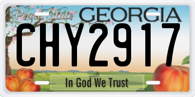 GA license plate CHY2917
