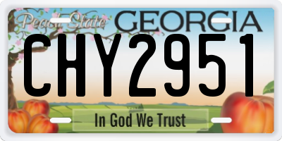 GA license plate CHY2951