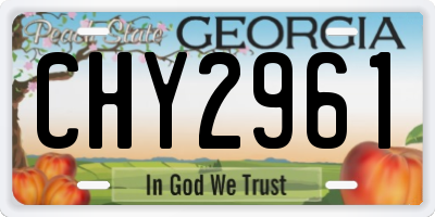 GA license plate CHY2961