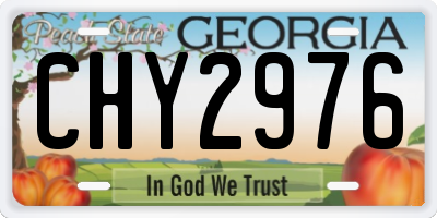 GA license plate CHY2976